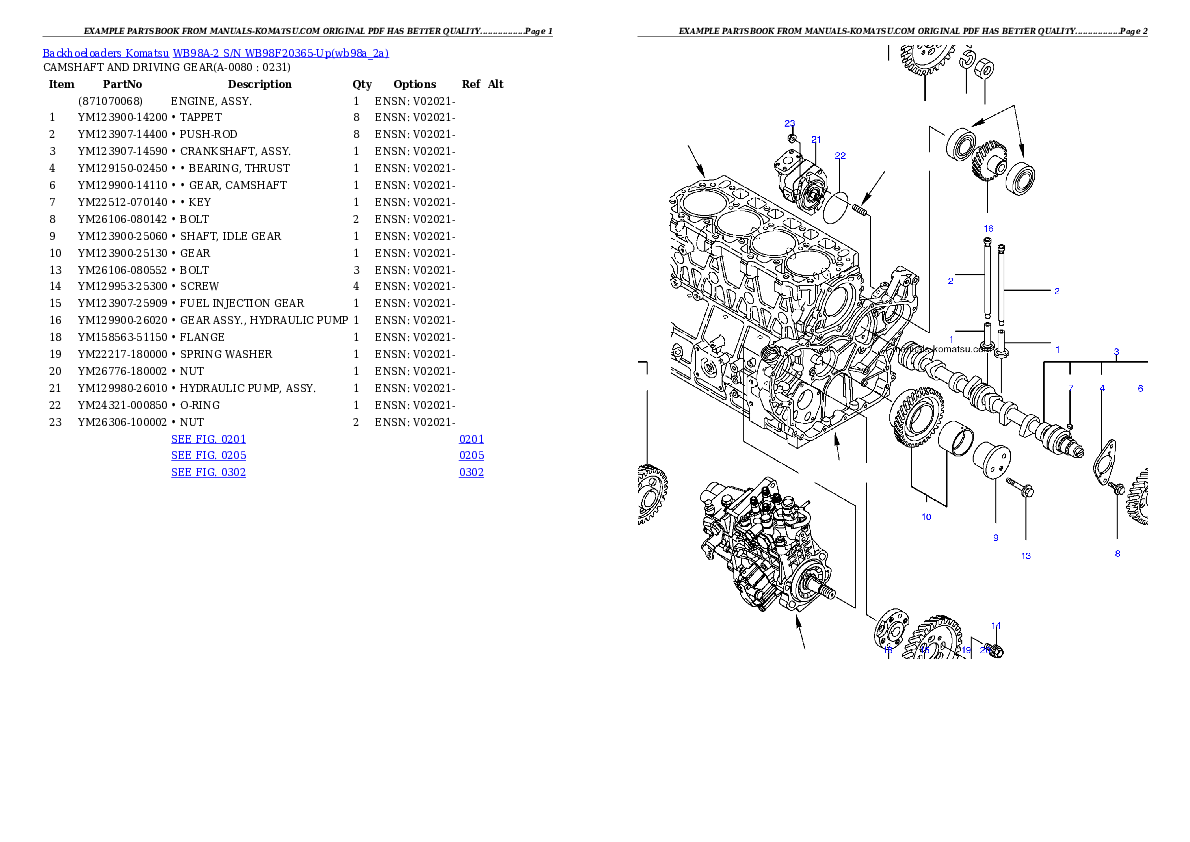 Protected: WB98A-2 S/N WB98F20365-Up Partsbook