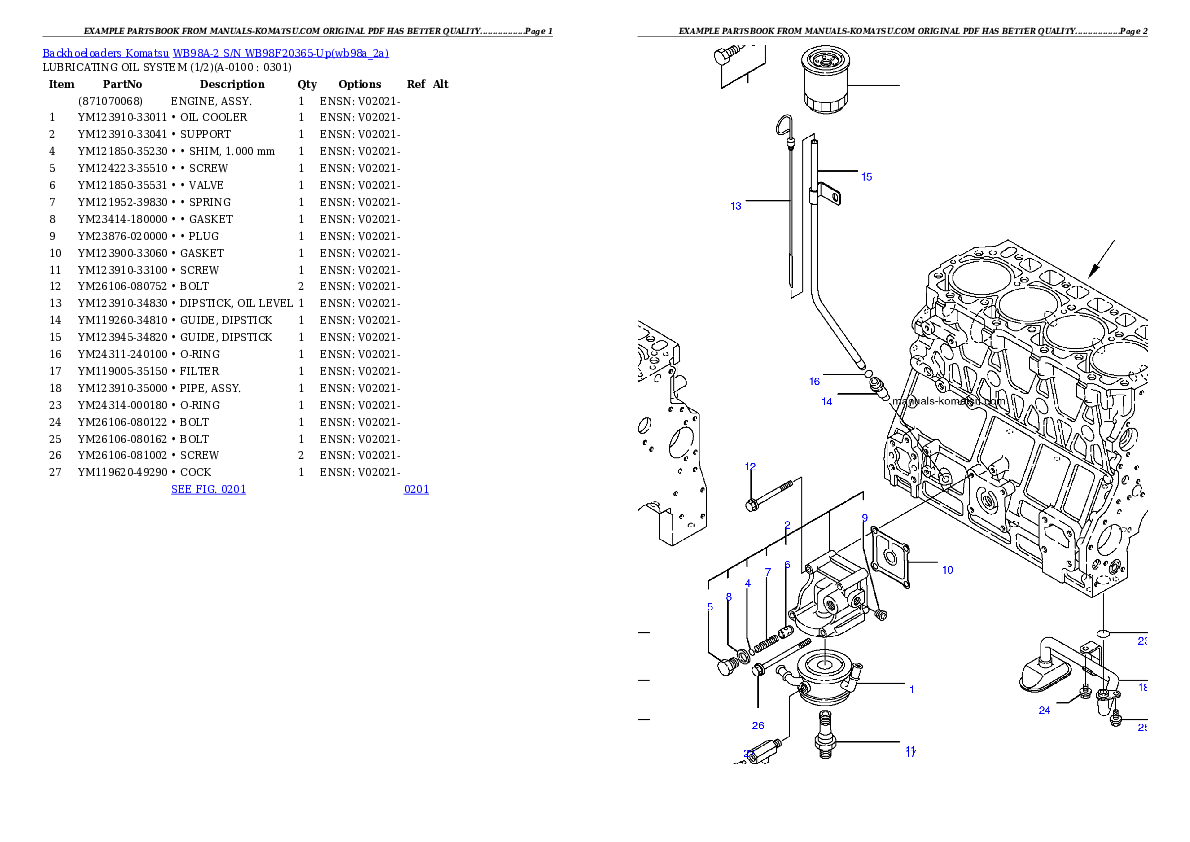 Protected: WB98A-2 S/N WB98F20365-Up Partsbook