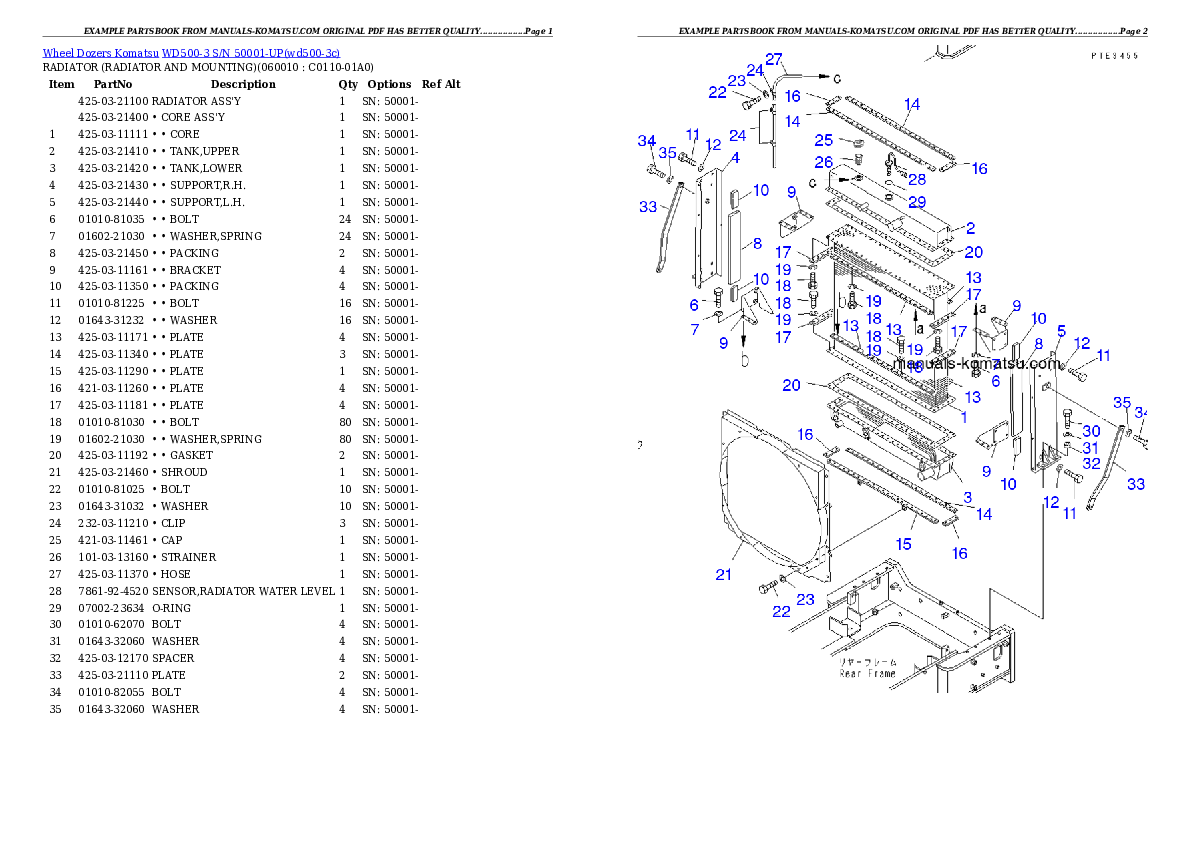 Protected: WD500-3 S/N 50001-UP Partsbook