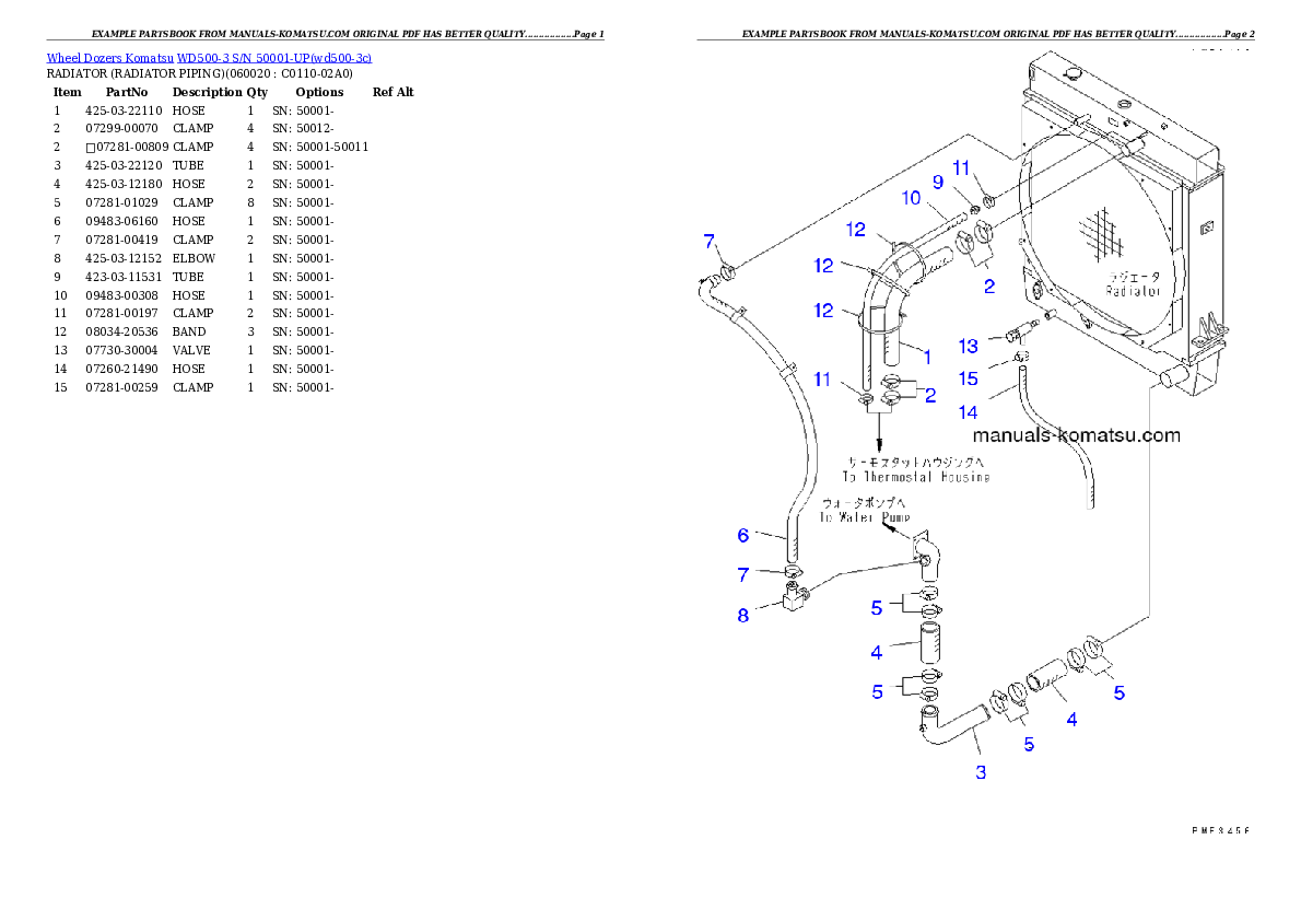 Protected: WD500-3 S/N 50001-UP Partsbook