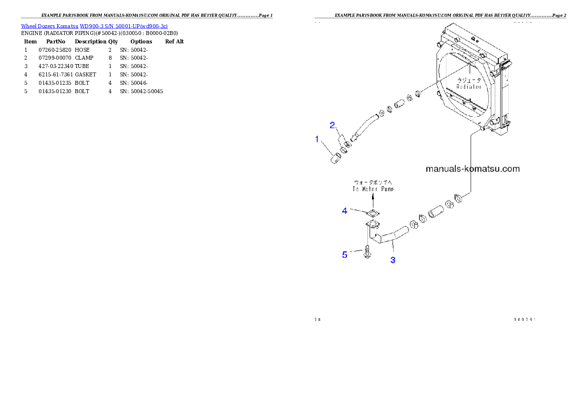 Protected: WD900-3 S/N 50001-UP Partsbook