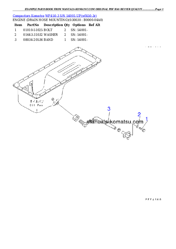 WF450-3 S/N 54001-UP Partsbook
