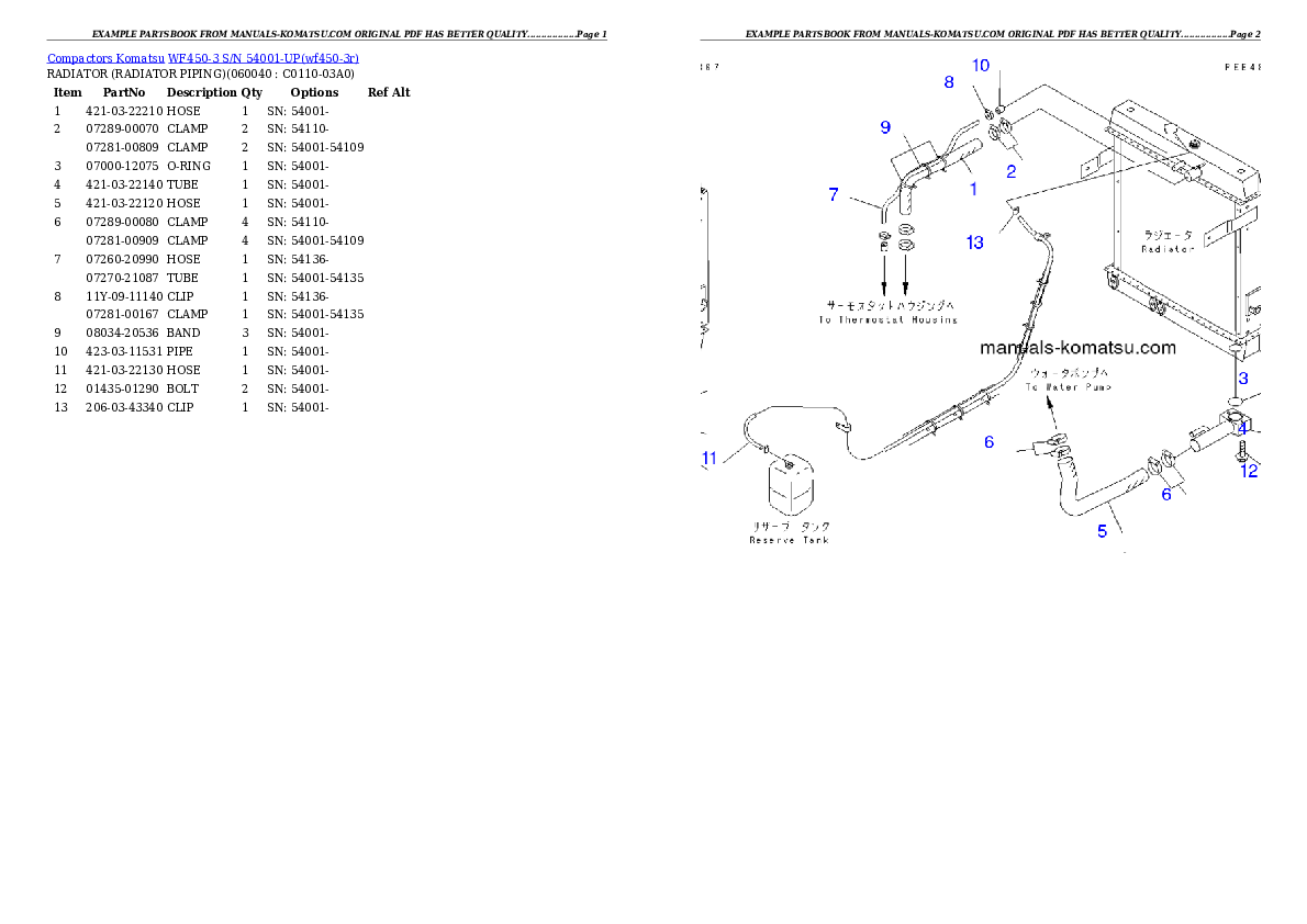 Protected: WF450-3 S/N 54001-UP (For Komatsu Hanomag (Germany)) Partsbook