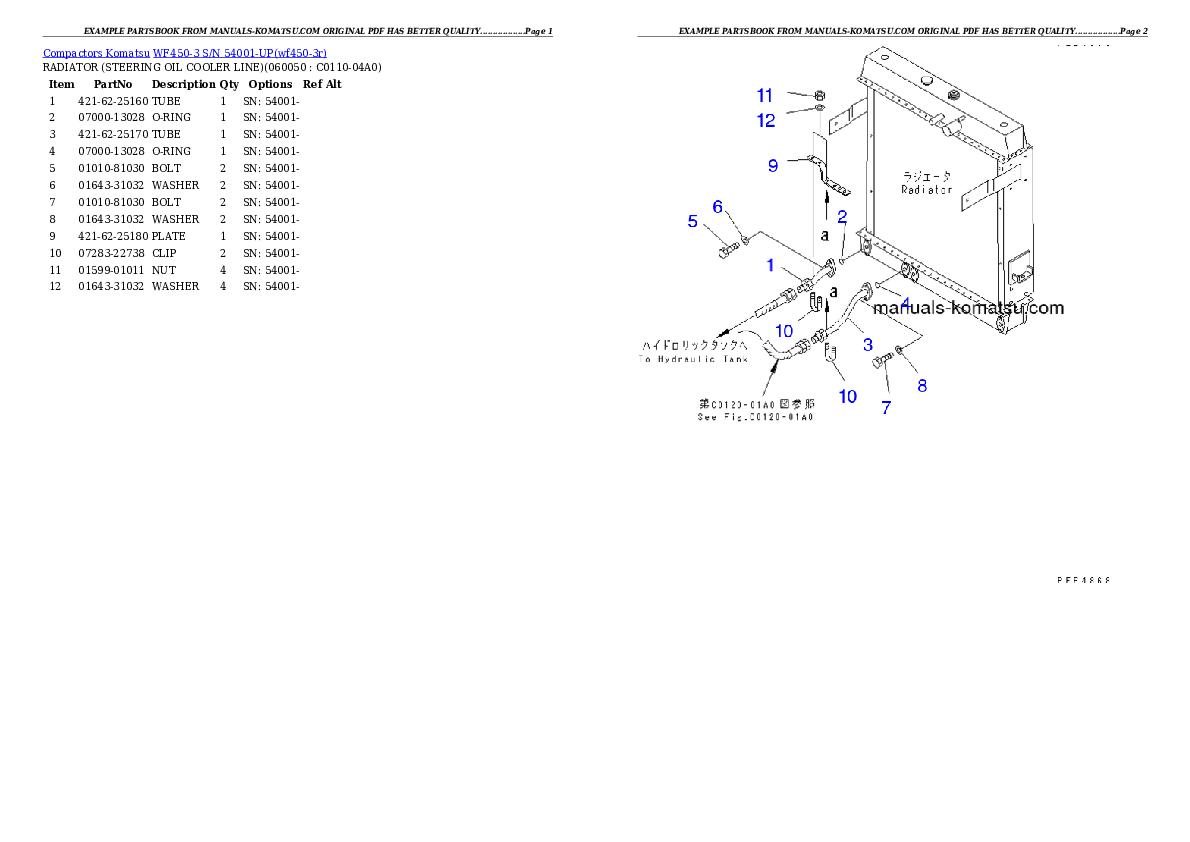 Protected: WF450-3 S/N 54001-UP (For Komatsu Hanomag (Germany)) Partsbook