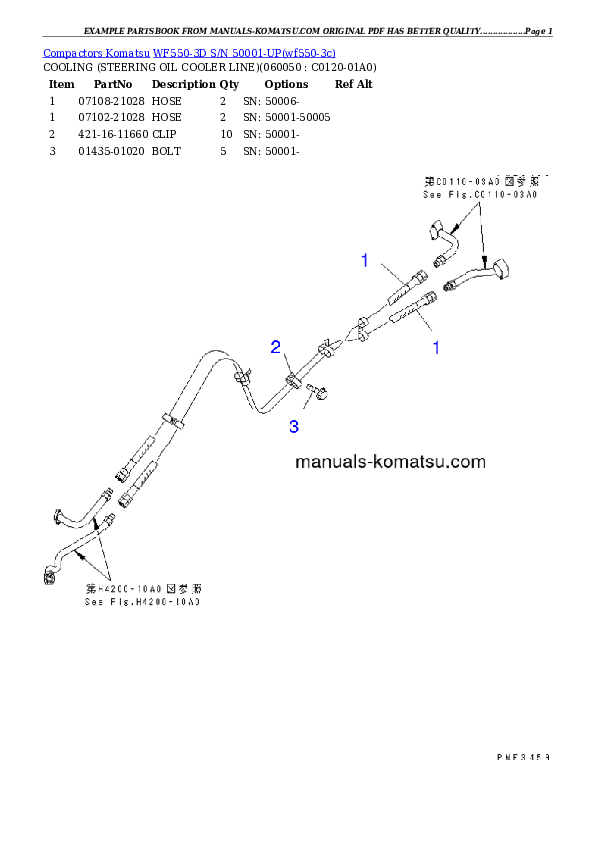 Protected: WF550-3D S/N 50001-UP Partsbook
