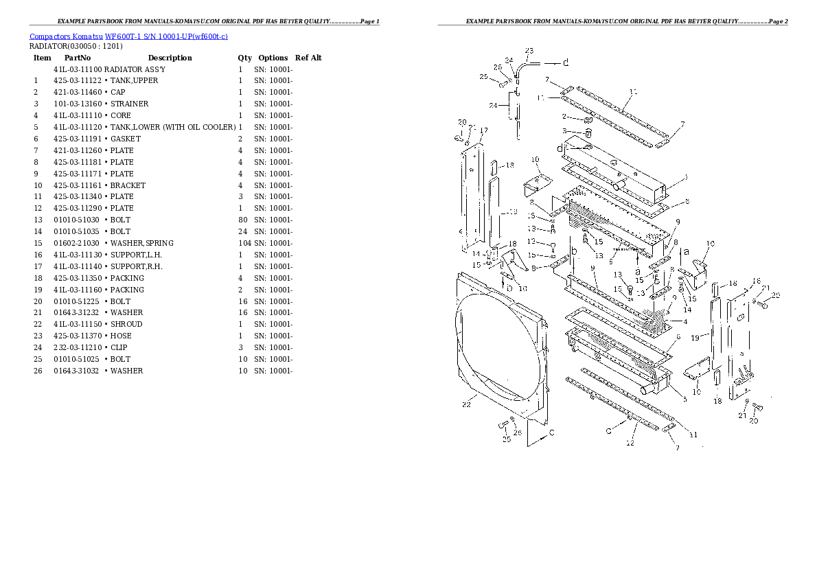 Protected: WF600T-1 S/N 10001-UP Partsbook