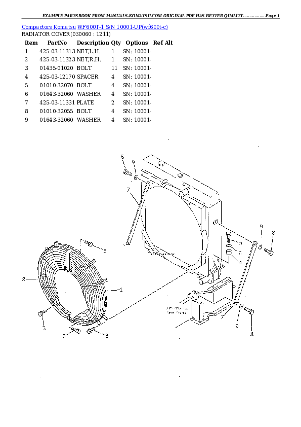 Protected: WF600T-1 S/N 10001-UP Partsbook