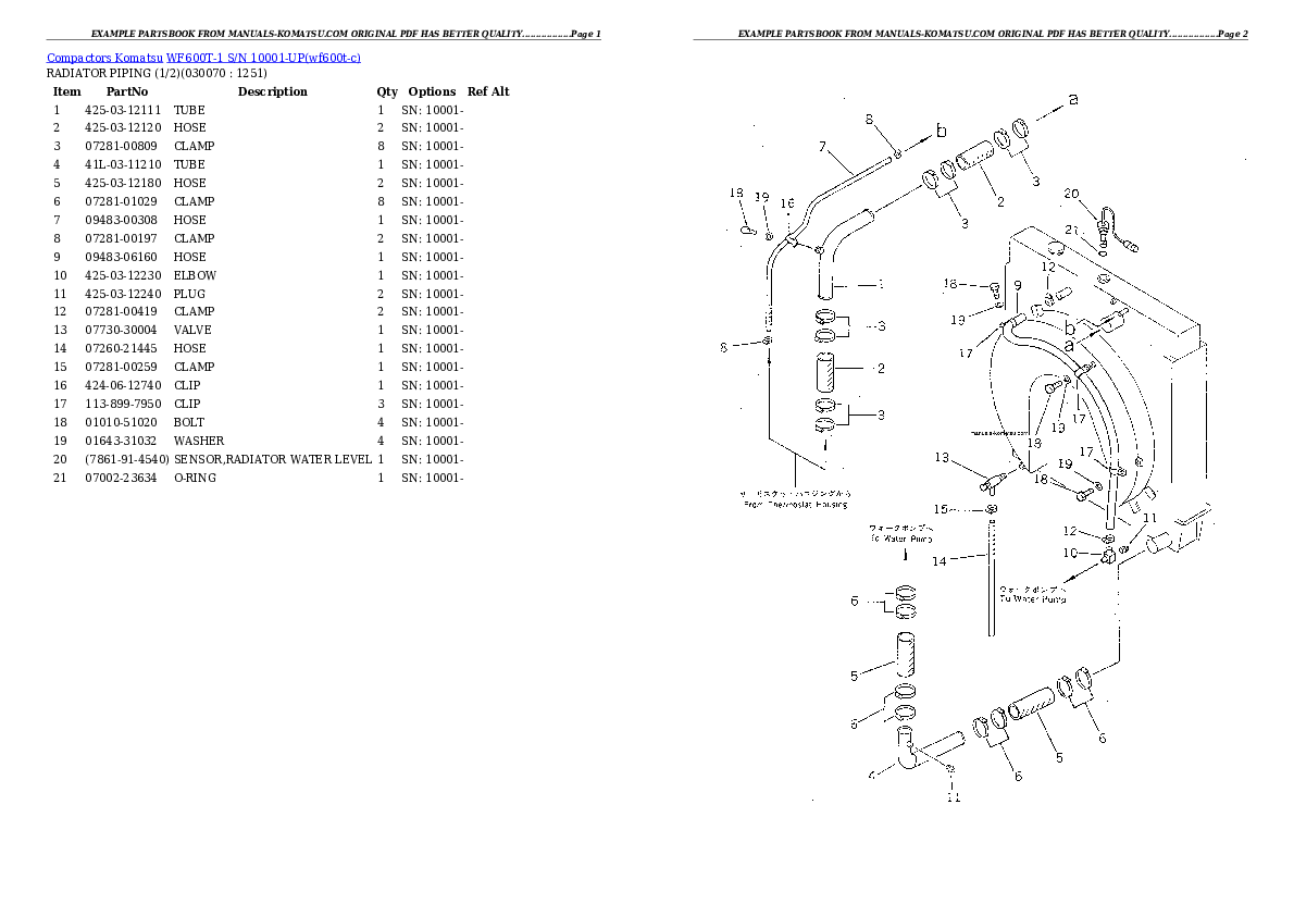 Protected: WF600T-1 S/N 10001-UP Partsbook
