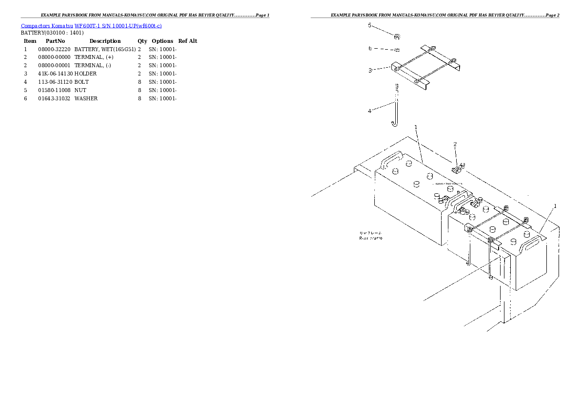 Protected: WF600T-1 S/N 10001-UP Partsbook