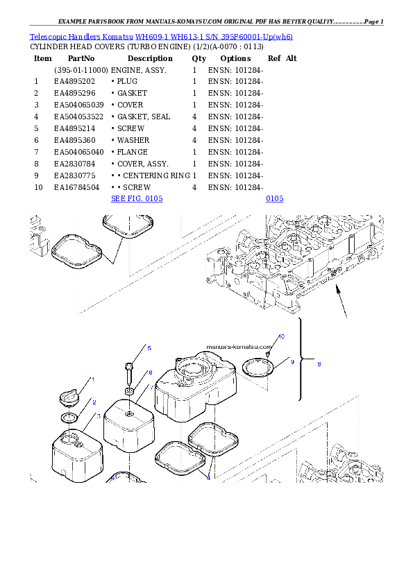 Protected: WH609-1 WH613-1 S/N 395F60001-Up Partsbook