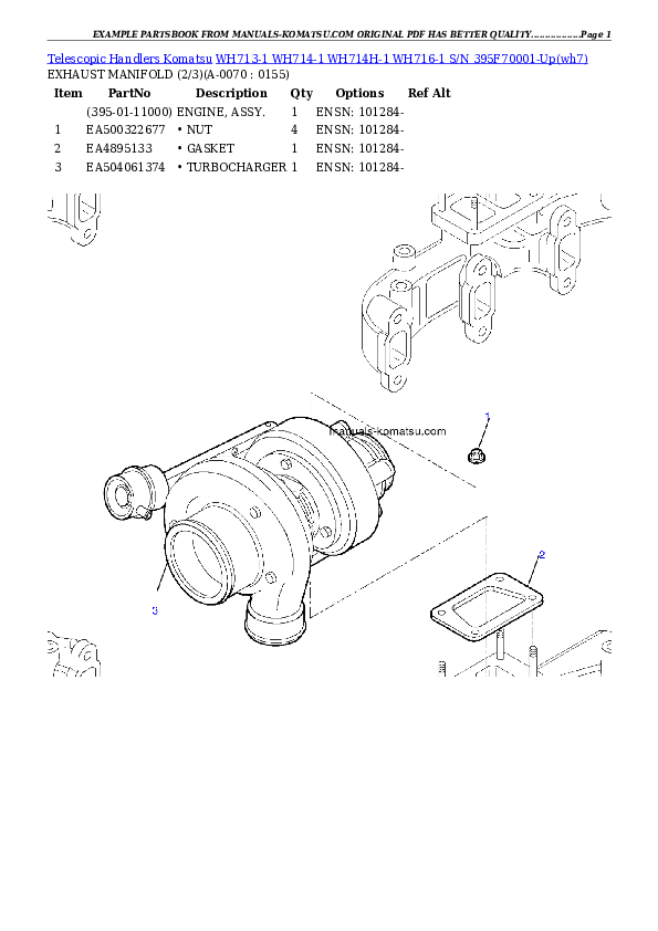 Protected: WH713-1 WH714-1 WH714H-1 WH716-1 S/N 395F70001-Up Partsbook