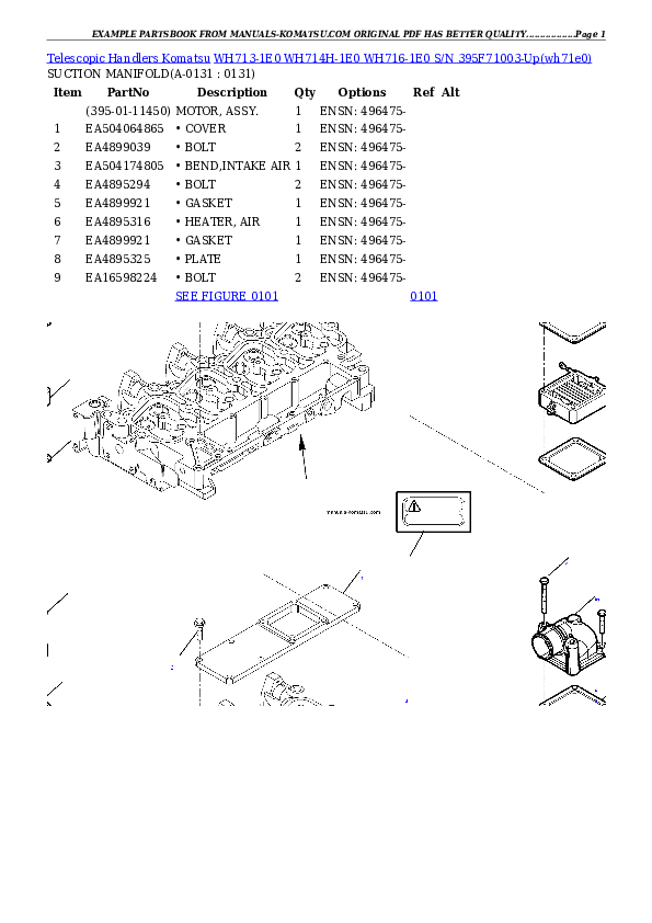 Protected: WH713-1E0 WH714H-1E0 WH716-1E0 S/N 395F71003-Up Partsbook