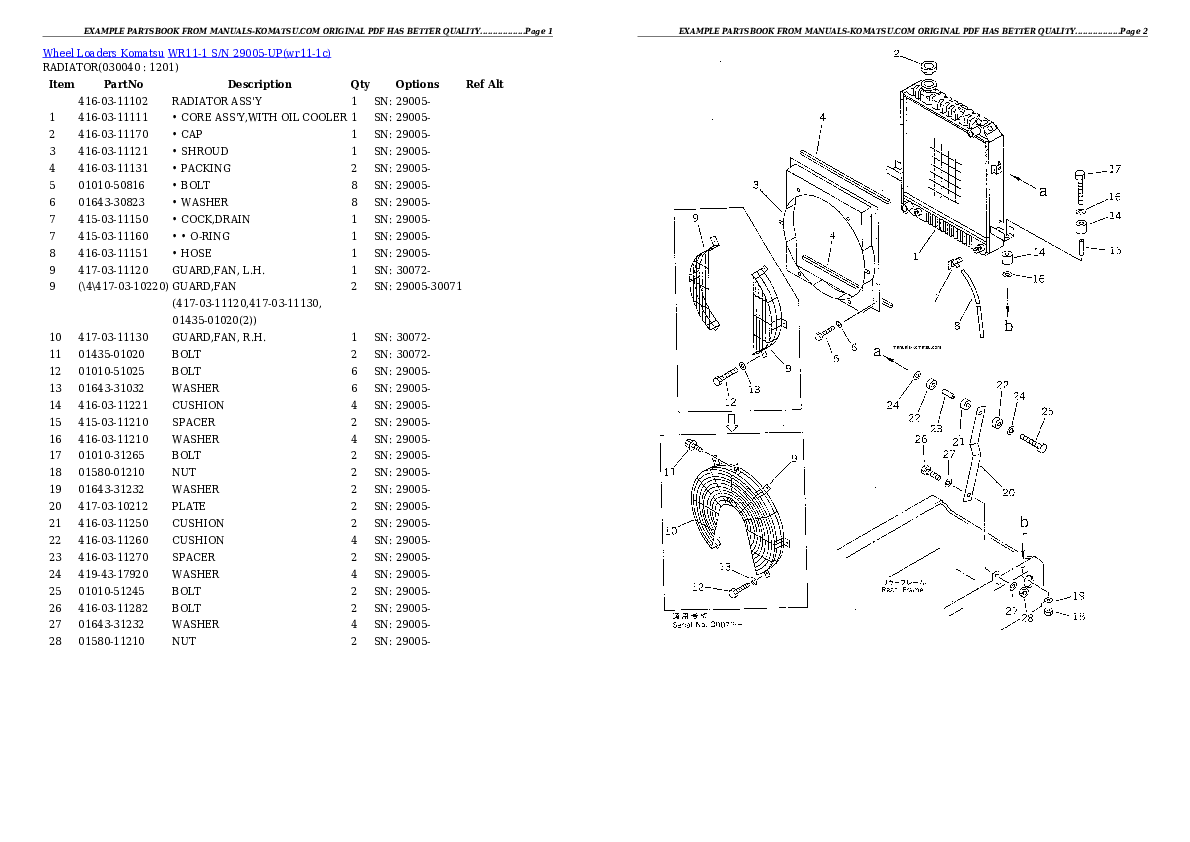 Protected: WR11-1 S/N 29005-UP Partsbook