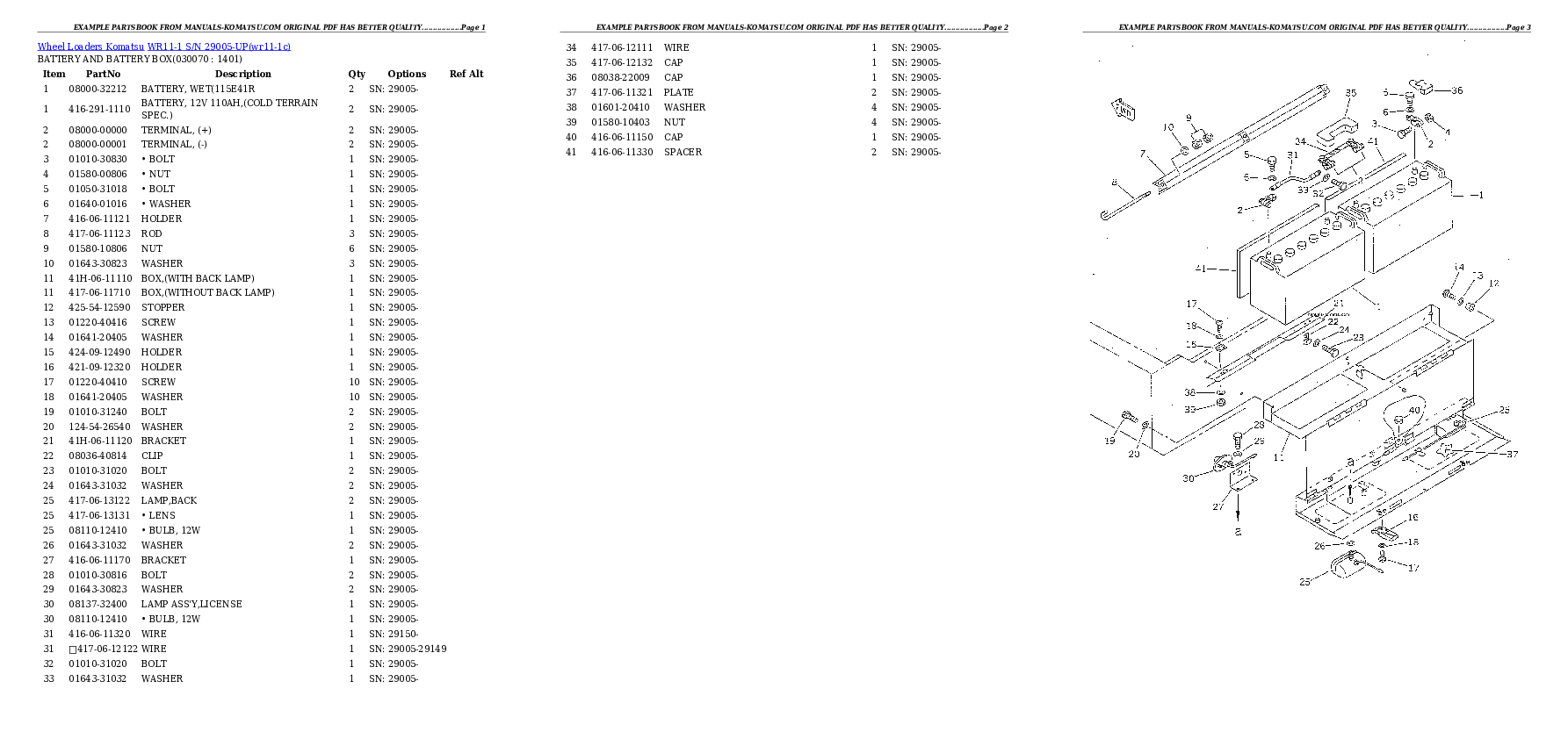 Protected: WR11-1 S/N 29005-UP Partsbook