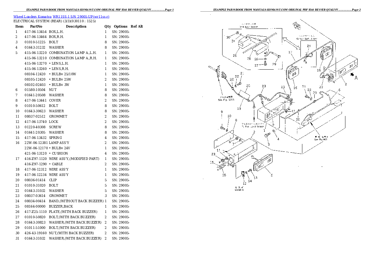 Protected: WR11SS-1 S/N 29005-UP Partsbook