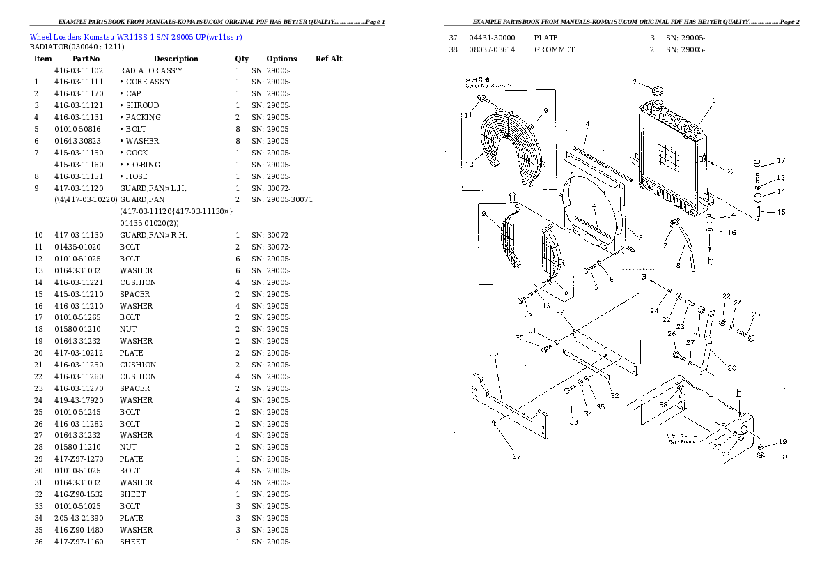 Protected: WR11SS-1 S/N 29005-UP Partsbook