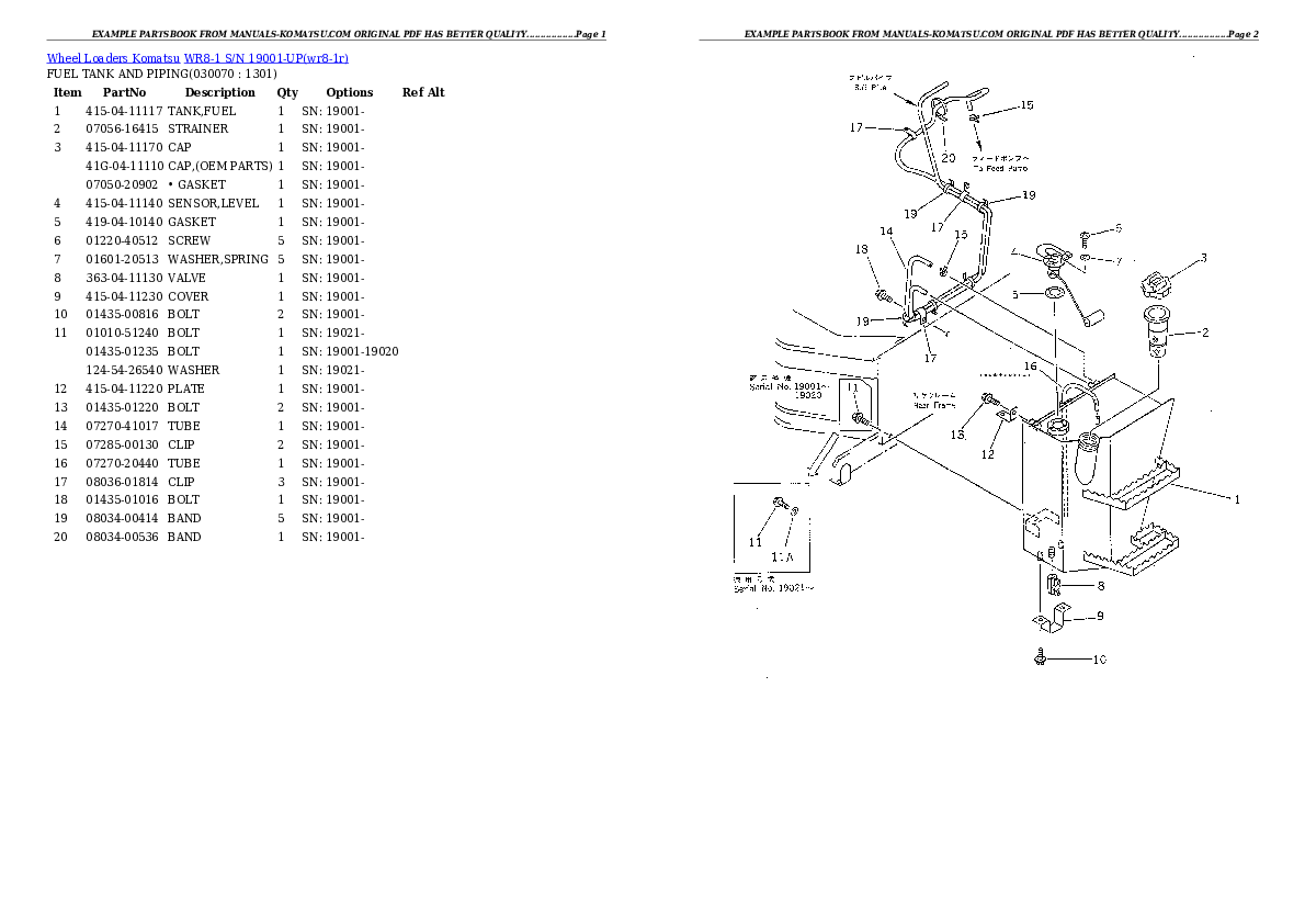 Protected: WR8-1 S/N 19001-UP Partsbook