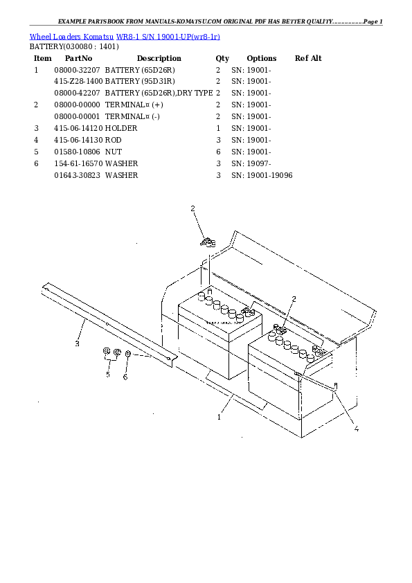 Protected: WR8-1 S/N 19001-UP Partsbook
