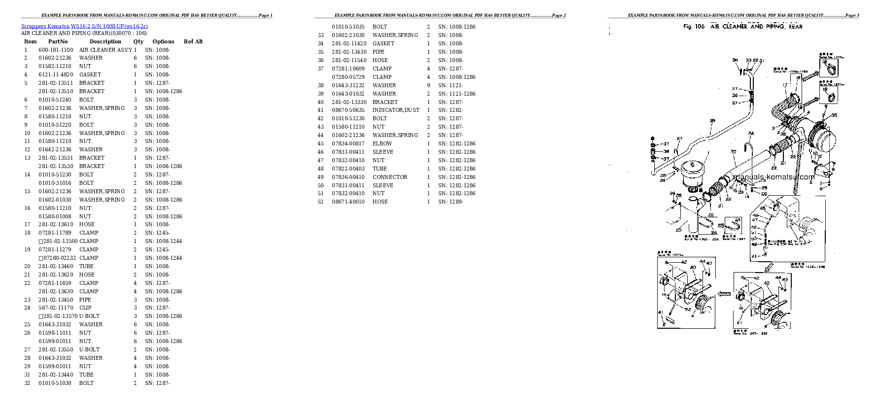 Protected: WS16-2 S/N 1008-UP Partsbook