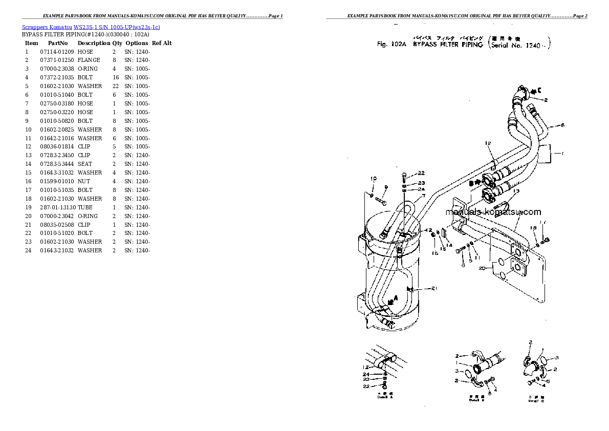 Protected: WS23S-1 S/N 1005-UP Partsbook