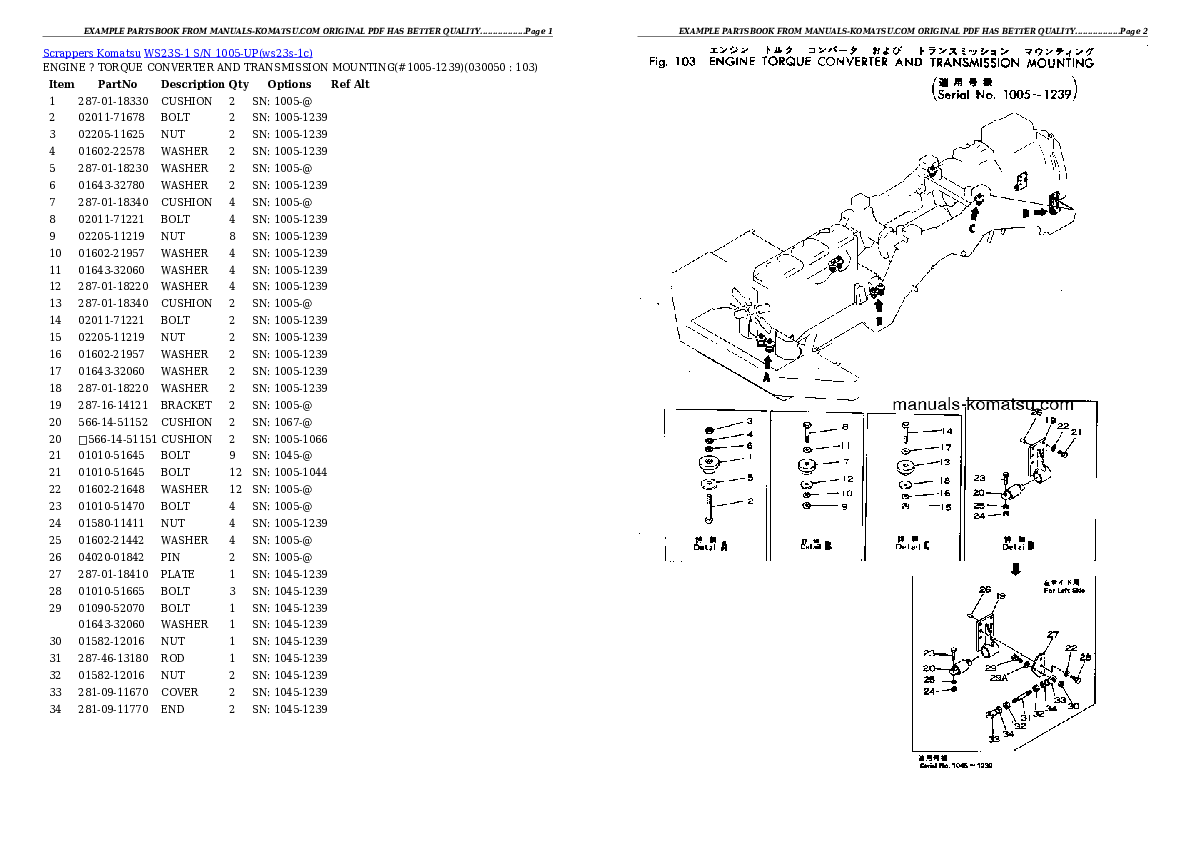 Protected: WS23S-1 S/N 1005-UP Partsbook