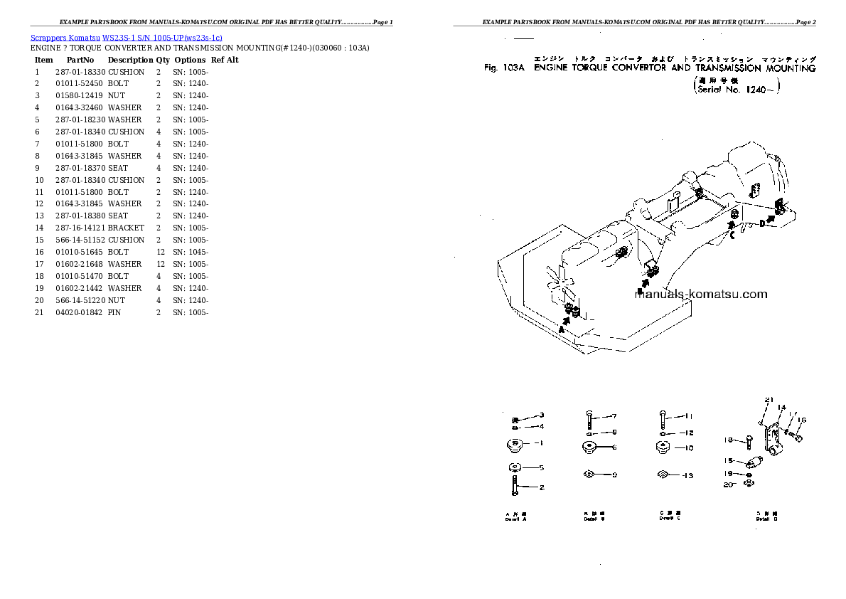 Protected: WS23S-1 S/N 1005-UP Partsbook