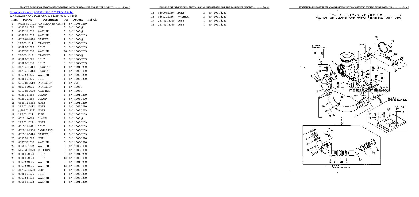 Protected: WS23S-1 S/N 1005-UP Partsbook