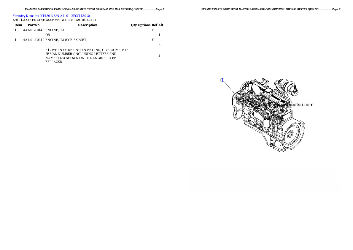 Protected: XT430-3 S/N A1101-UP Partsbook