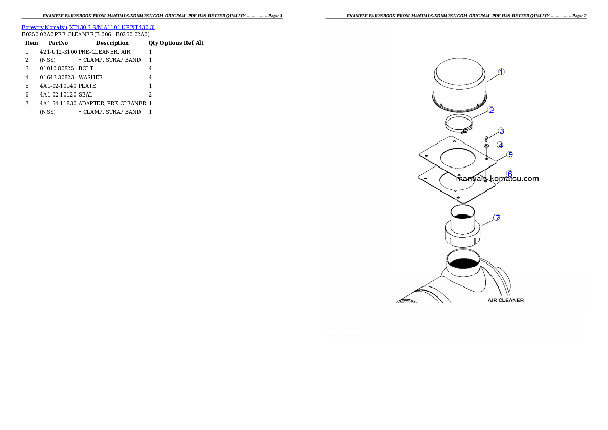 Protected: XT430-3 S/N A1101-UP Partsbook