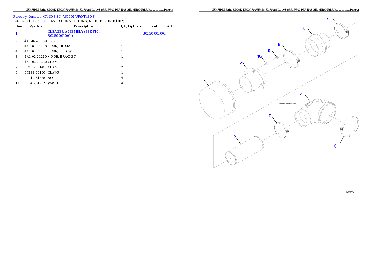 Protected: XT430-5 SN A60002-UP Partsbook