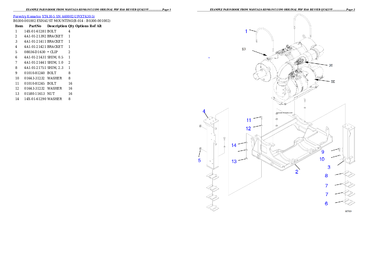 Protected: XT430-5 SN A60002-UP Partsbook