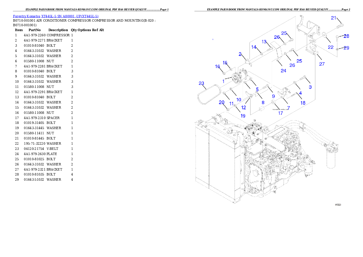 Protected: XT445L-5 SN A80001 -UP Partsbook
