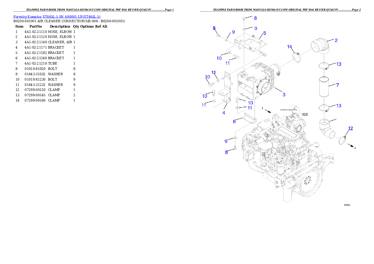 XT465L-5 SN A90001-UP Partsbook