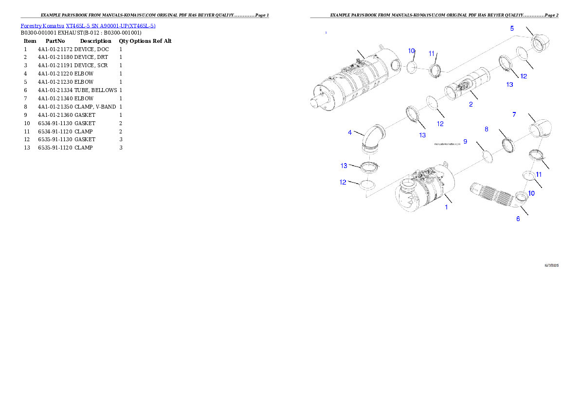 Protected: XT465L-5 SN A90001-UP Partsbook