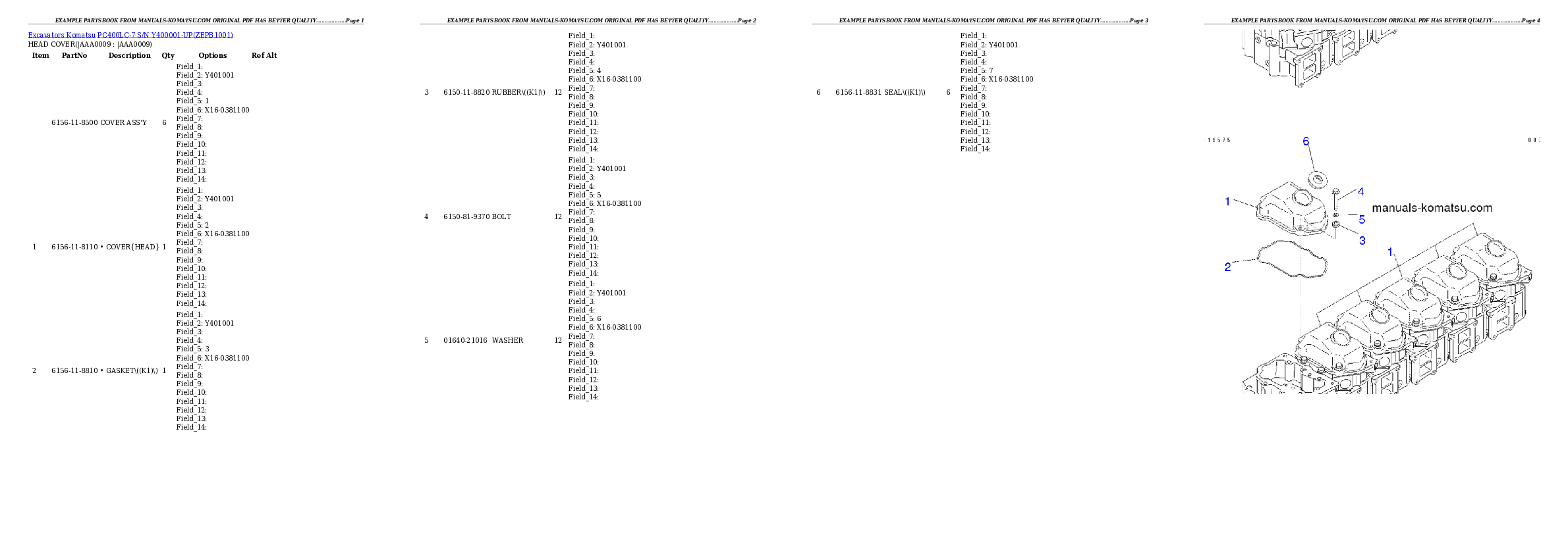 Protected: PC400LC-7 S/N Y400001-UP Partsbook