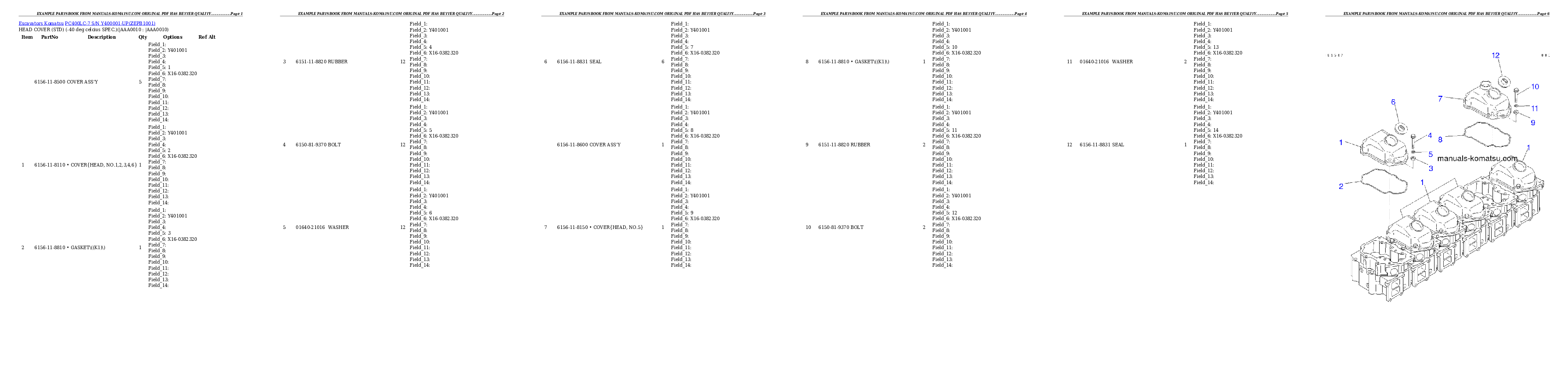 Protected: PC400LC-7 S/N Y400001-UP Partsbook