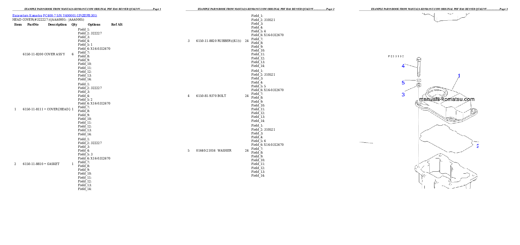 Protected: PC400-7 S/N Y400001-UP Partsbook