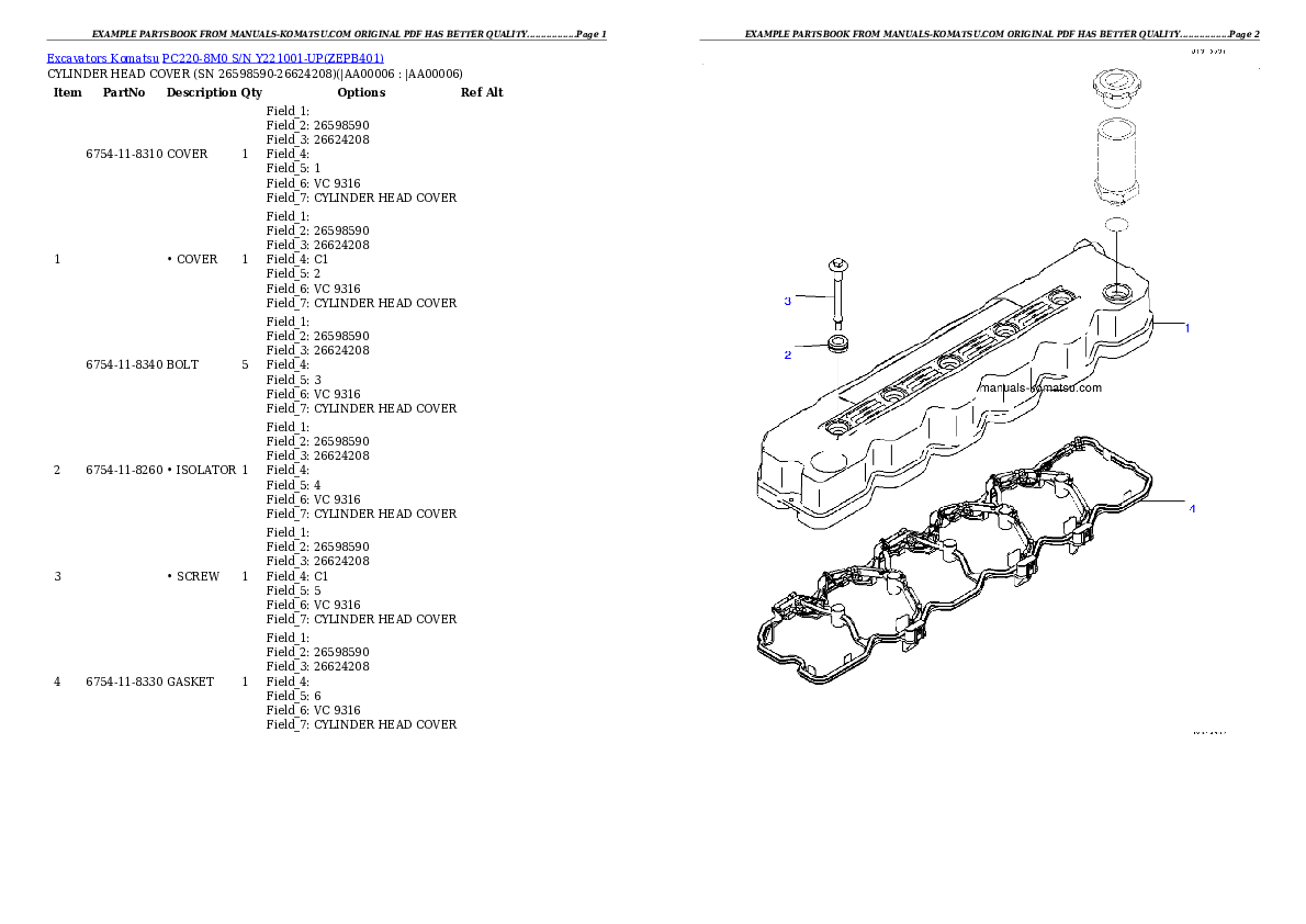 Protected: PC220-8M0 S/N Y221001-UP Partsbook
