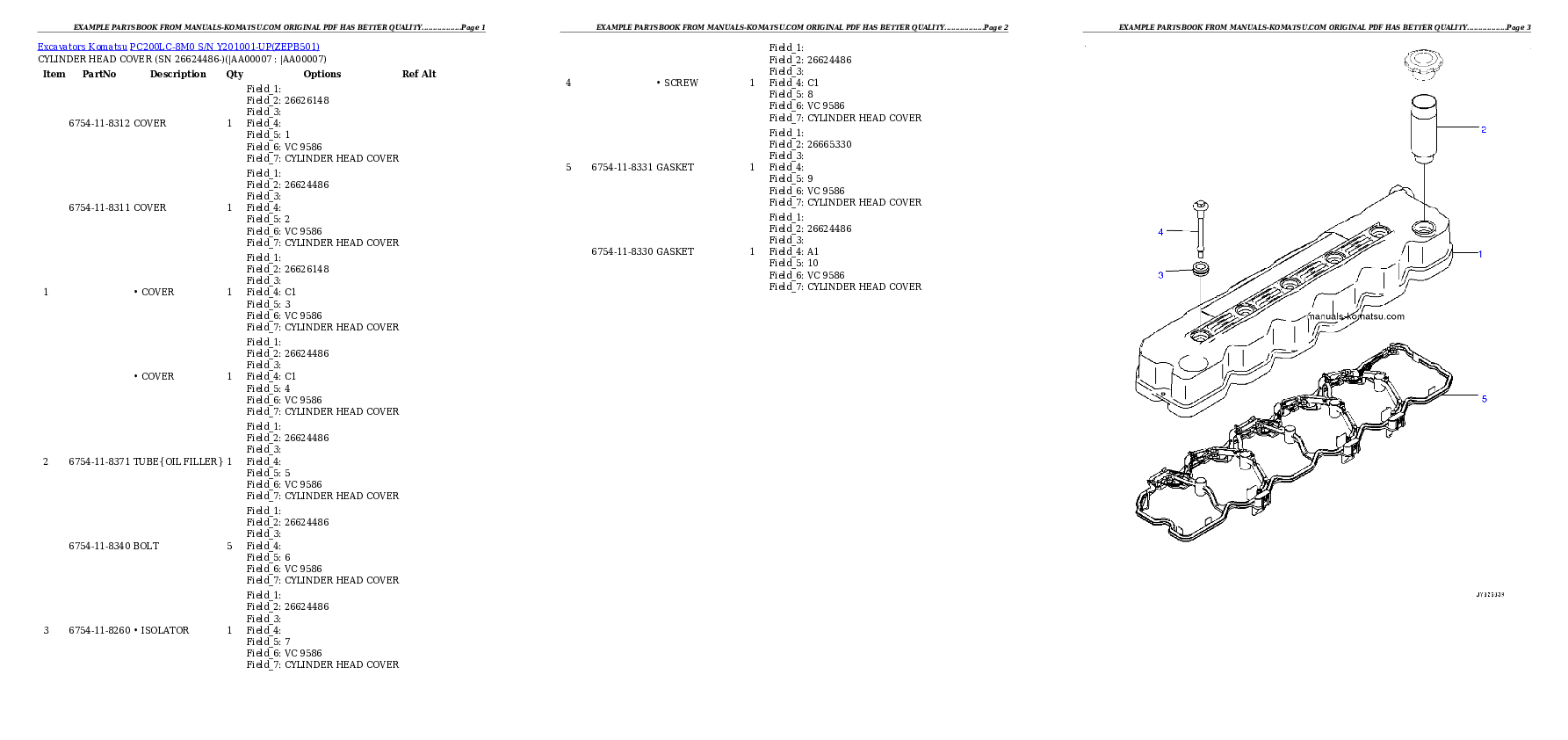 Protected: PC200LC-8M0 S/N Y201001-UP Partsbook