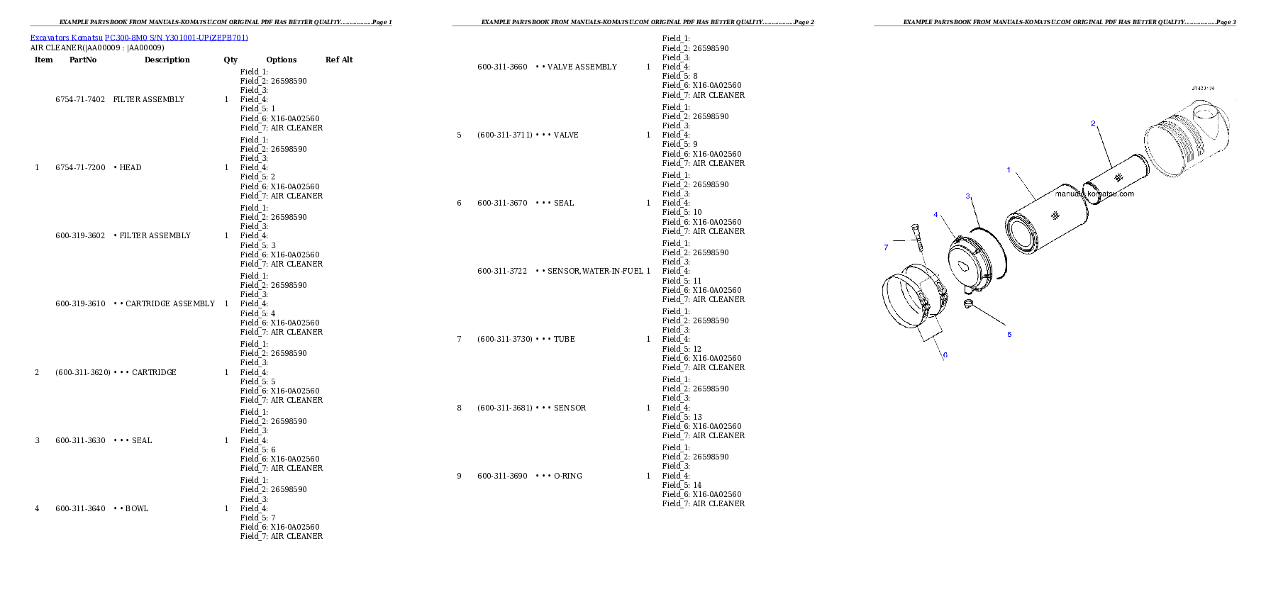 Protected: PC300-8M0 S/N Y301001-UP Partsbook