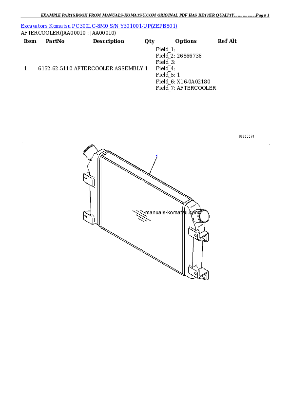 Protected: PC300LC-8M0 S/N Y301001-UP Partsbook