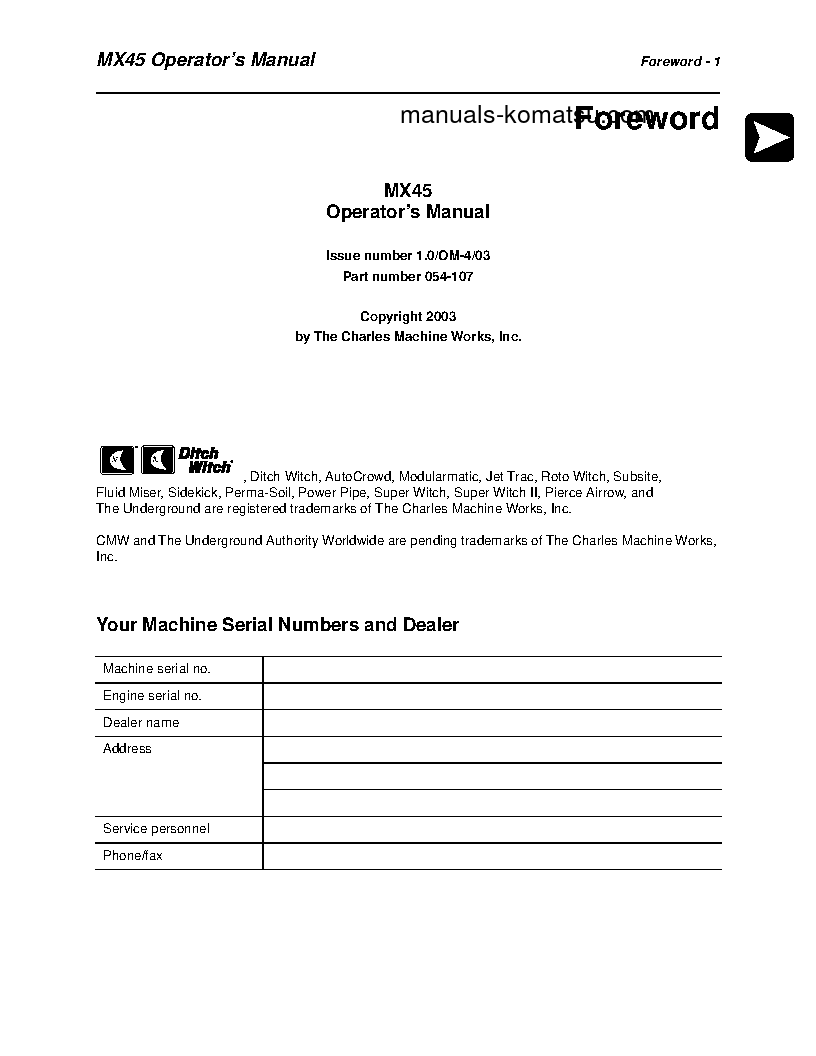 Protected: MX45(JPN) S/N 7001-UP Operation manual (English)