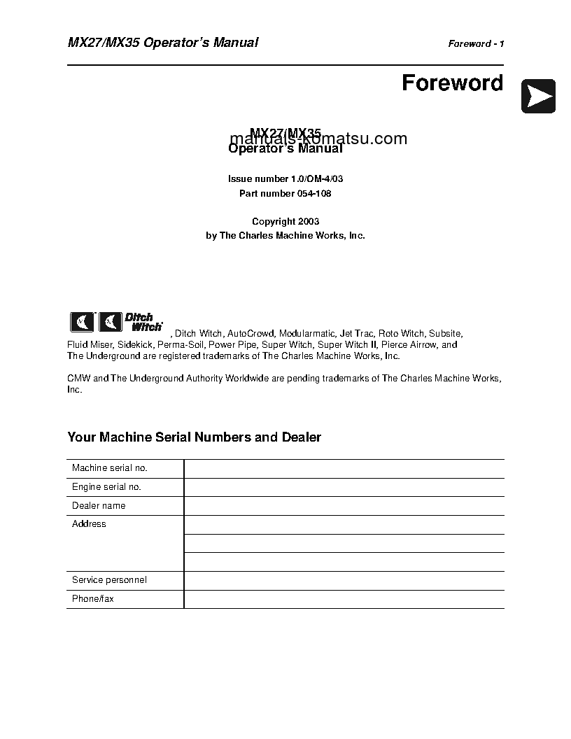Protected: MX27(JPN) S/N 5001-UP Operation manual (English)