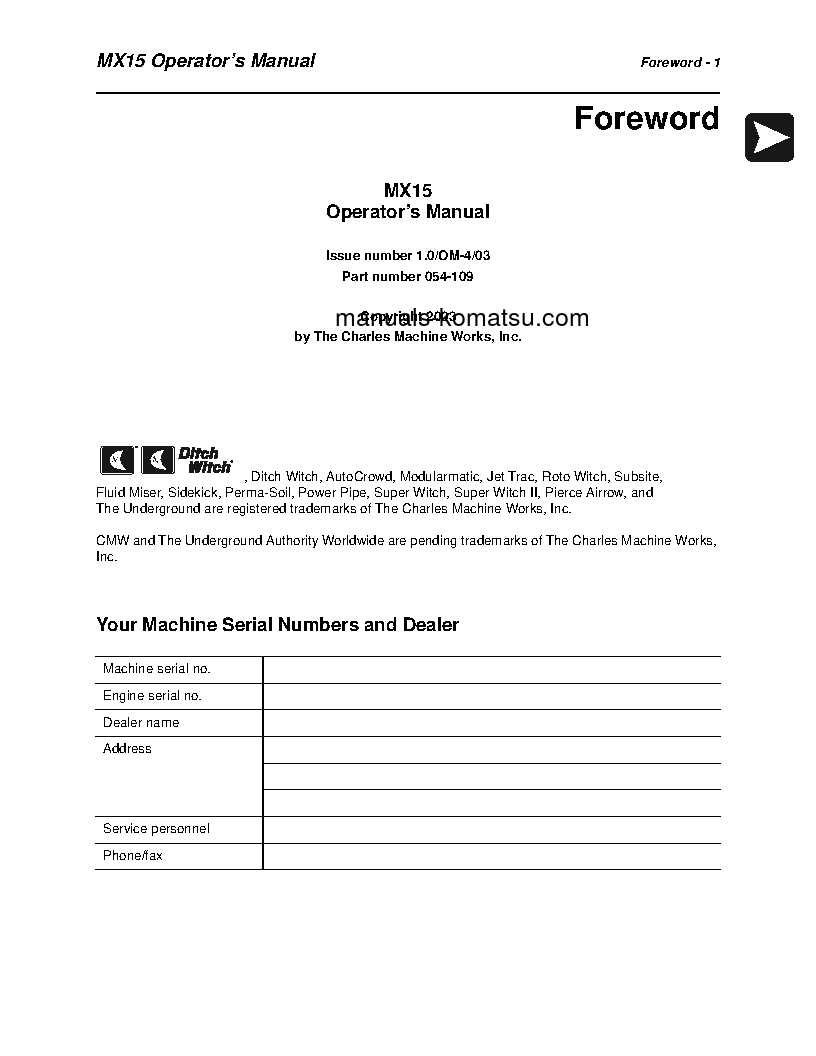 Protected: MX15(JPN) S/N 4001-UP Operation manual (English)