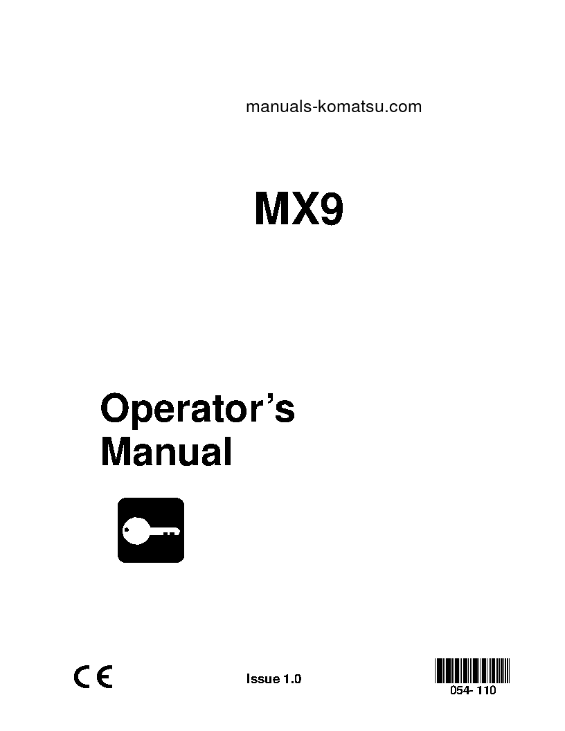 MX09(JPN) S/N 8001-UP Operation manual (English)