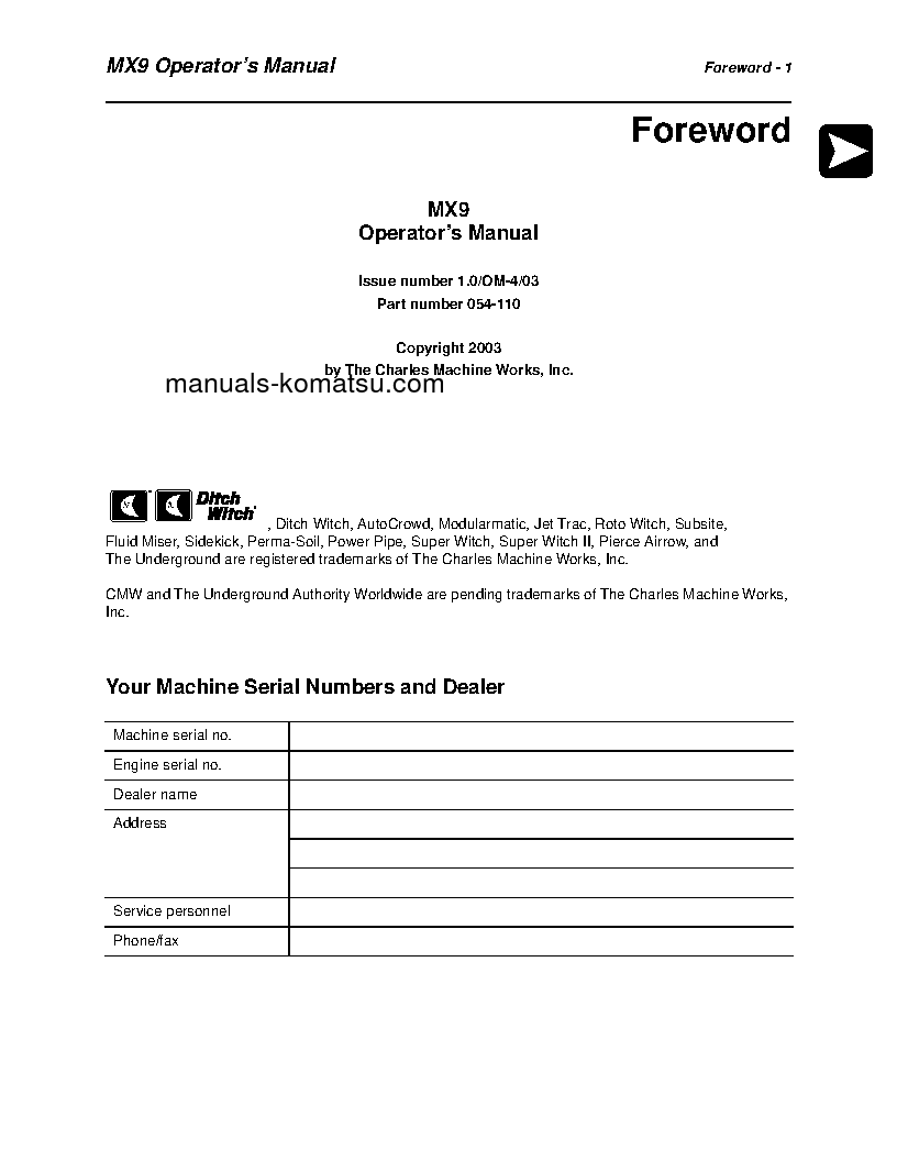 Protected: MX09(JPN) S/N 8001-UP Operation manual (English)