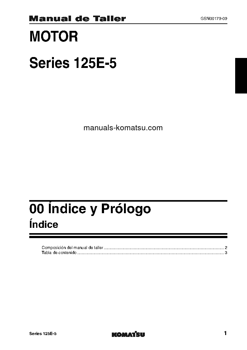 Protected: 125E-5 SERIES(JPN) Shop (repair) manual (Spanish)