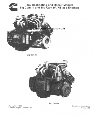NT-855C(USA) S/N ALL Shop (repair) manual (English)