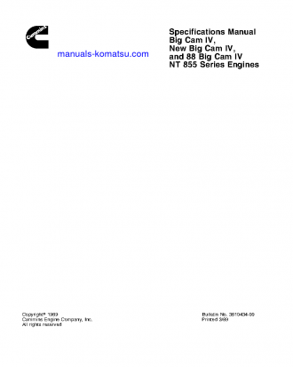 NT-855C(USA) S/N ALL Specification (English)