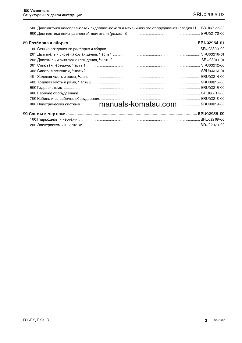 Protected: D85PX-15(JPN)-R S/N 20001-UP Shop (repair) manual (Russian)